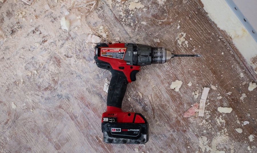 Power tools prepared for a home repair visit